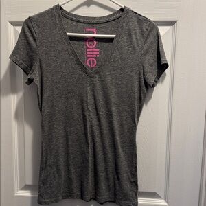 Nollie Charcoal V-Neck Short Sleeve Tee